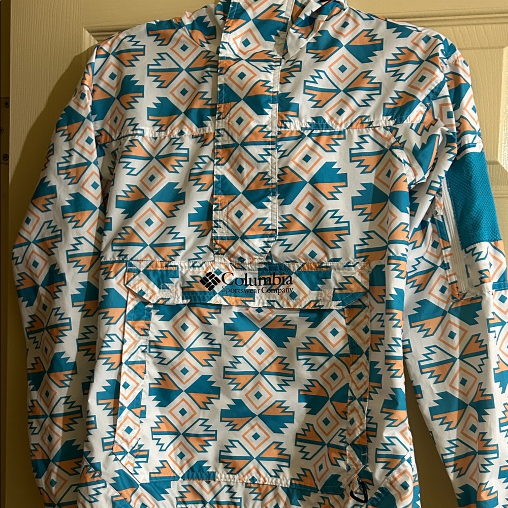 Columbia Geometric Patterned Pullover Windbreaker - image 1
